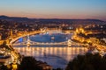 The Chain Bridge, Budapest, Hungary. Royalty Free Stock Photo